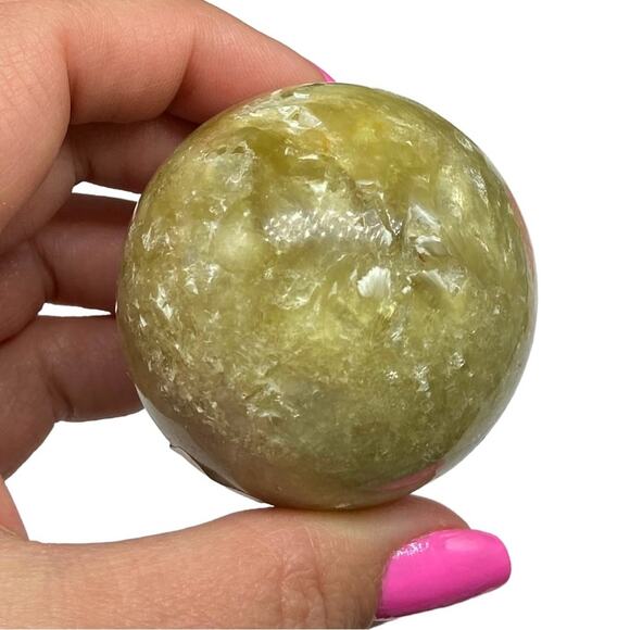 Smokey Citrine Sphere Crystal Natural Stone Decor Gift Crystals Yellow - Picture 6 of 7